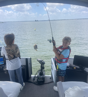 Becoming cloudy with storms brewing - perfect for some deep sea action in Conroe!