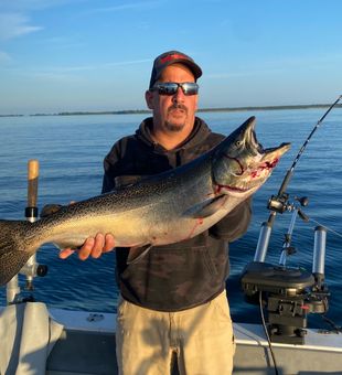 Beautiful Pulaski NY Chinook salmon caught on charter!