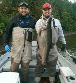 Massive Chinook salmon landed—unreal!