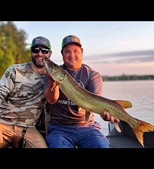 Golden-hour musky catch on Wisconsin waters