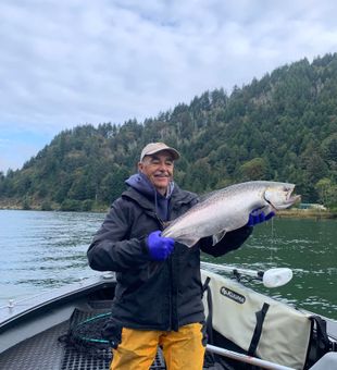 Beautiful Chinook salmon caught at Lincoln Beach Oregon!