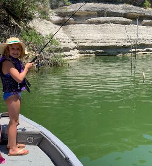 "In pursuit of the elusive striped bass!