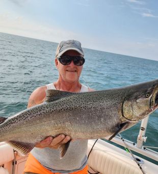 Nonstop action on a Lake Ontario fishing charter.
