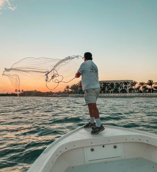 Golden Hour Florida Keys Cast Net Action