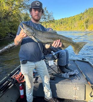 Catching Steelhead on the Manistee River, Michigan’s top fishing spot.