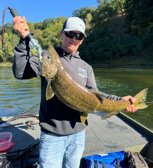 Trophy salmon on Lake Michigan