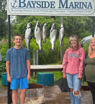 Five beautiful Chinook salmon from Mexico NY waters!