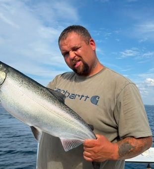 Monster Chinook salmon from Mexico NY waters!