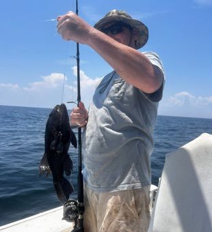 Black sea bass action in Midway Georgia!