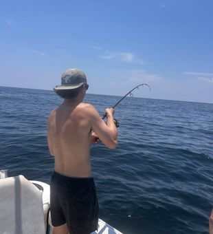 Fish on! Deep sea action off Midway GA.