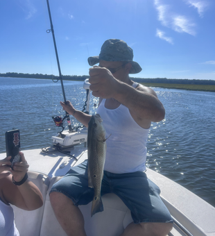 Savannah redfish brought to the boat!