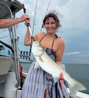 Nice striped bass from Mastic Beach waters!