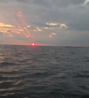 Perfect evening conditions for deep sea jigging and trolling at Daytona Beach.