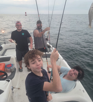 Great day on the water using deep sea jigging and trolling techniques with partly cloudy skies