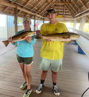 Double redfish catch