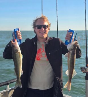 Double walleye success in Monroe MI waters!