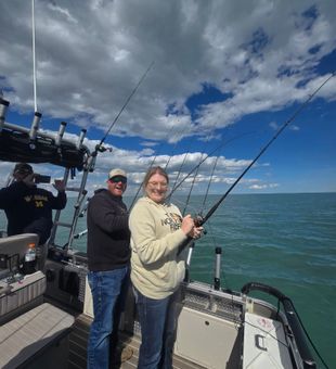 Lake Erie sunset fishing vibes