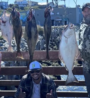 Charleston OR Pacific Halibut and Rock Bass success!