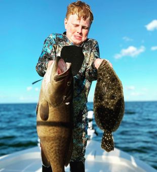 Young Angler and his heavy weight Catches - Hudson, FL.