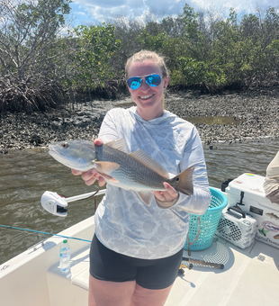 Nice New Smyrna Beach redfish on the boat!