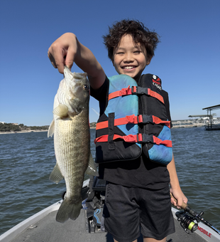 Beautiful Guadalupe Bass landed on Lake Austin!