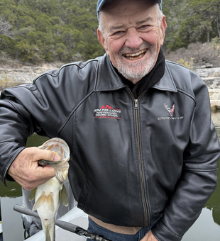 Fresh catch on Lake Austin using fly fishing!