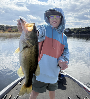 Nice largemouth bass on fly tackle today. Partly cloudy conditions made for an exciting adventure on the water.