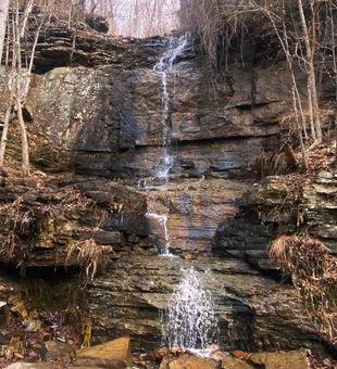 Perfect waterfall spot for fishing in Chattanooga Tennessee.