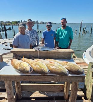 Galveston Redfish lineup with Second Chance Charters!