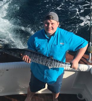 This young man had a blast catching Wahoo!