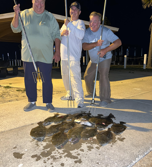 A massive garfish reeled in at the Vilano Boat Ramp - a great fishing day!
