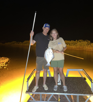 Exciting night on the water at Vilano Boat Ramp! Despite the rain, we had an adventure bringing in this catch.