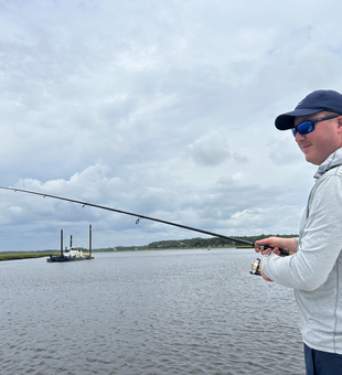 Braving partly cloudy skies and rain for some epic deep sea action!