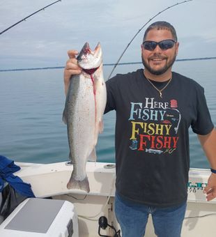 Beautiful Kenosha coho salmon making the day complete!