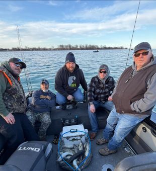 Successful Detroit fishing trip with cooler full of fish!