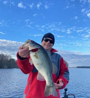 Classic catch in Summerton, SC with a big Largemouth Bass on a local guide day.