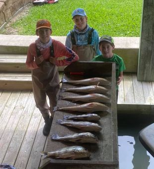 Redfish thrill—another trophy in the boat! 