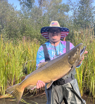 Nice catch on the fly rod today! Clear conditions made for some exciting fishing.