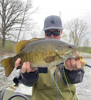 Nice Smallmouth Bass using fly fishing technique!