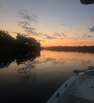 Perfect evening for fishing on the Gulf Coast waters.