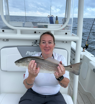 Light tackle triumph: A 14-inch redfish beauty!