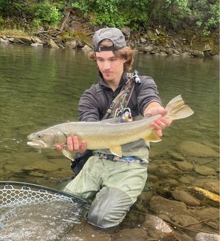 Beautiful Tumbler Ridge bull trout makes for perfect day!