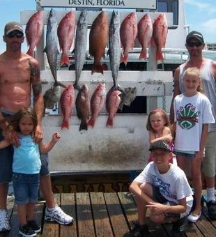 Destin deep sea fishing! Snapper Fish and more!