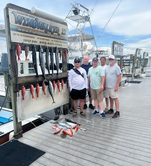 Hooked a feisty Cero Mackerel while deep sea fishing in Destin, FL!