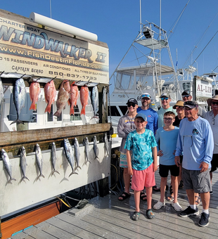 Blasted a school of tasty little tunny, spanish mackerel, and cero mackerel off the coast of Destin, Florida!
