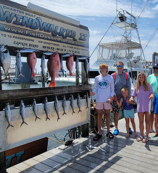 Reeling in a huge haul of tasty game fish off the coast of Destin!