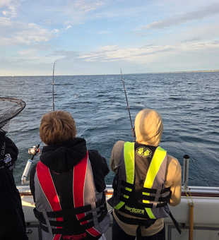 Trolling Lake Michigan waters for the perfect catch.