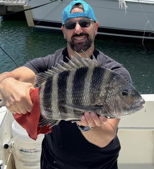 Sheepshead catch and a big smile