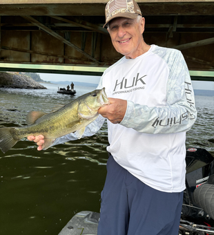 Nice largemouth bass on light tackle before the afternoon rain rolled in!