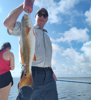 Landed a feisty redfish with light tackle in New Bern!